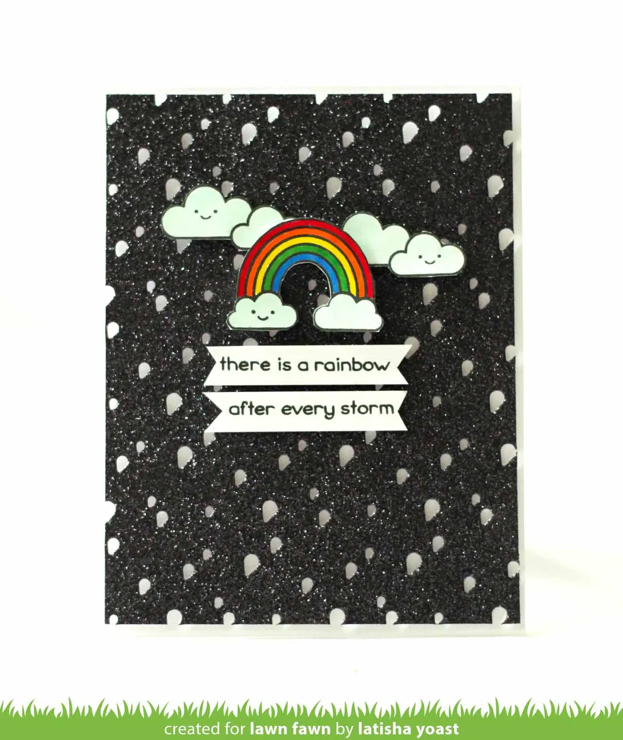 Lawn Fawn Rainy Backdrop Portrait Stanzen Regen 10,8x14cm