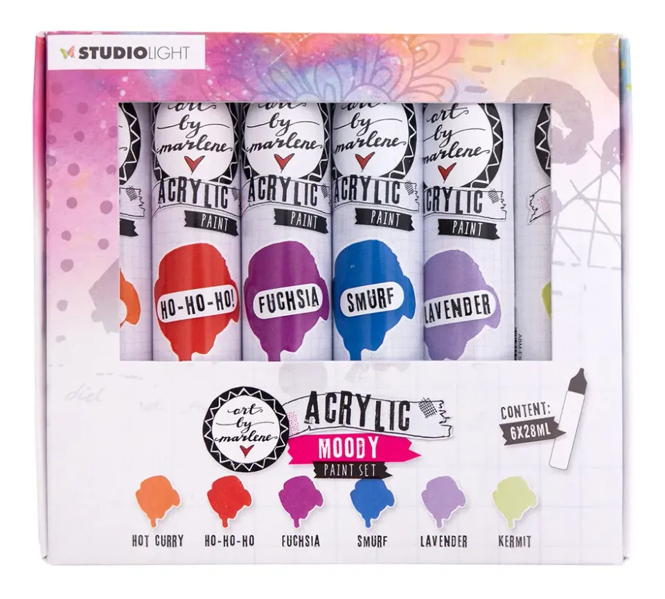 Art by Marlene Essentials Moody Acrylfarben 6x28 ml dunkel