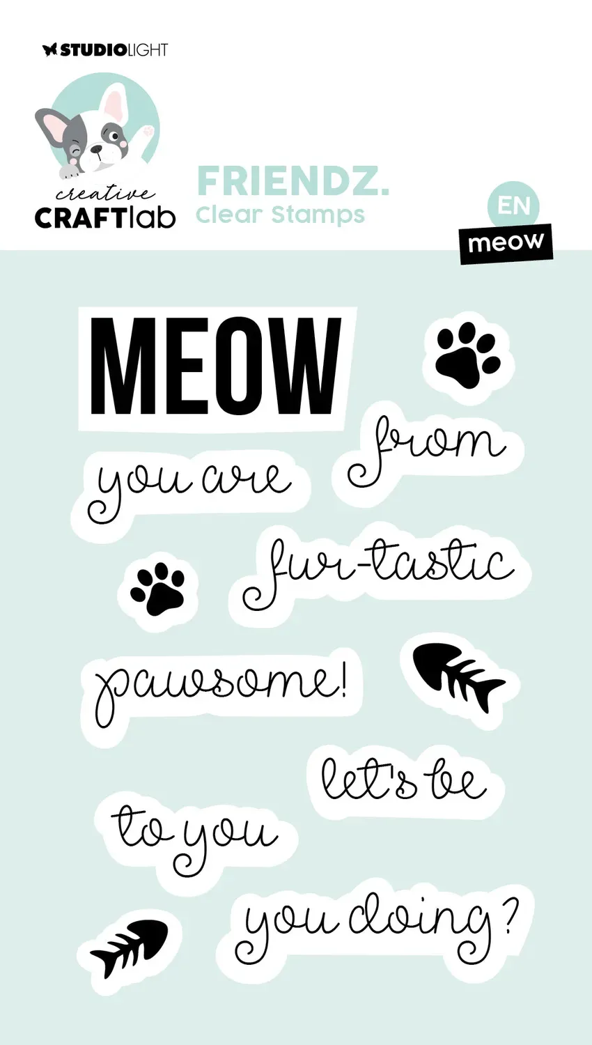 StudioLight Creative Craftlab Friendz Silikonstempel Meow Katze