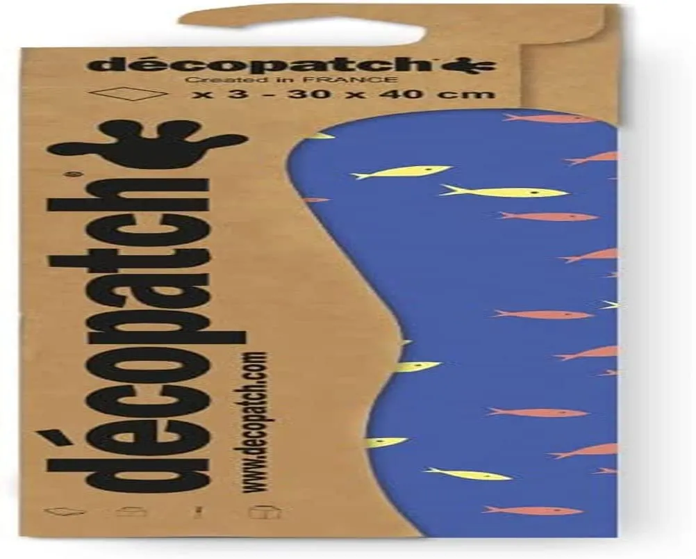décopatch No.727 Papier Einhorn blau 3 Bögen