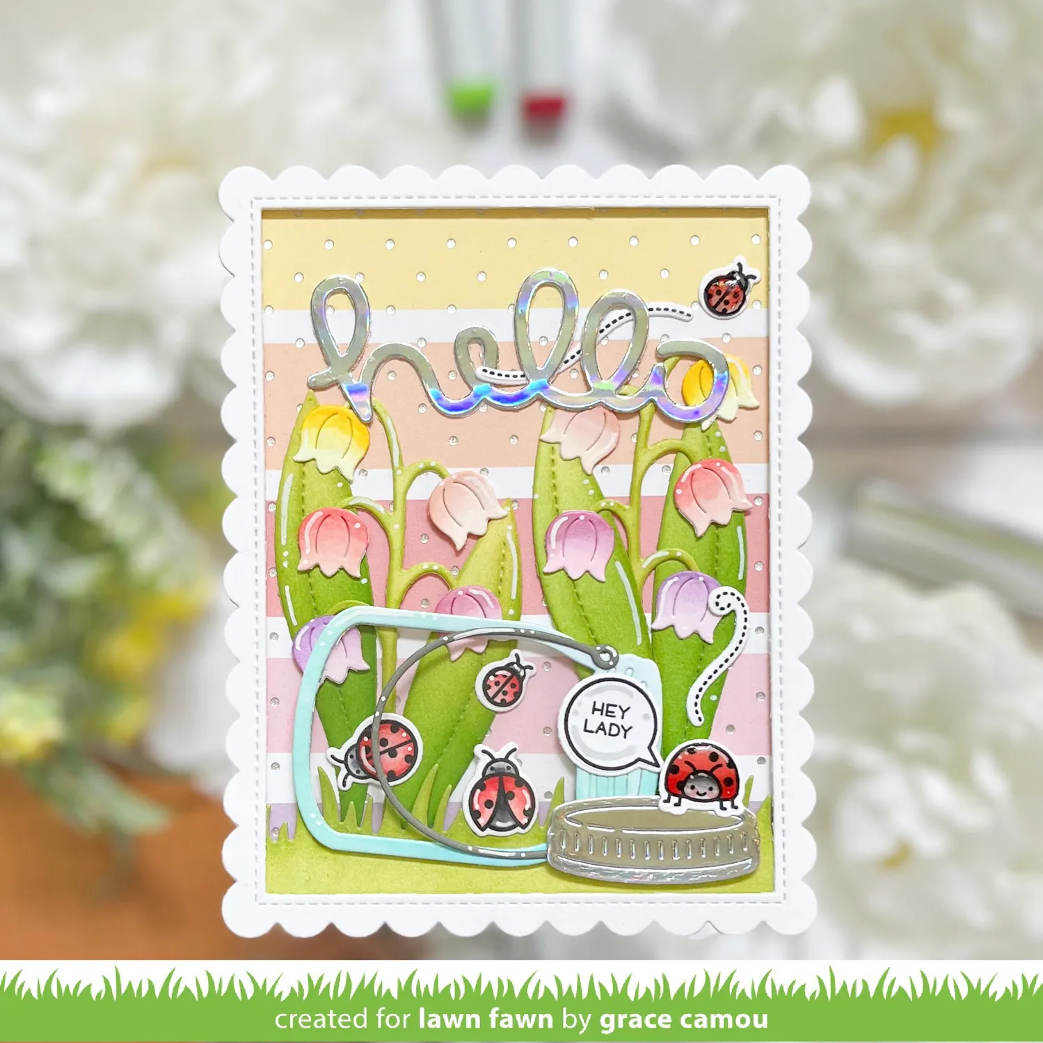 Lawn Fawn Itsy Bitsy Polka Dot Hotfoilplatte Hintergrund