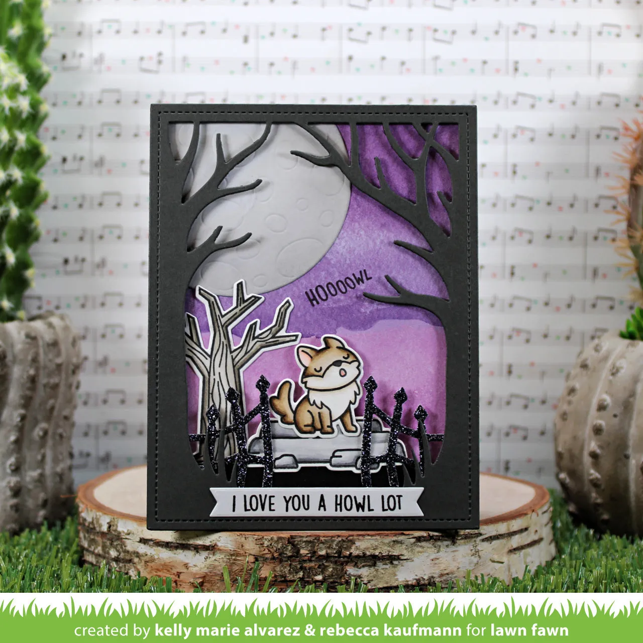 Lawn Fawn Wild Wolves Stempelset Wölfe Winter Halloween
