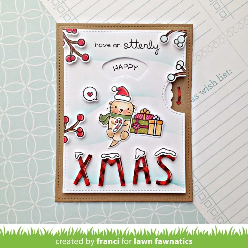 Lawn Fawn Winter Otter Clear Stamps Mini-Set Weihnachten