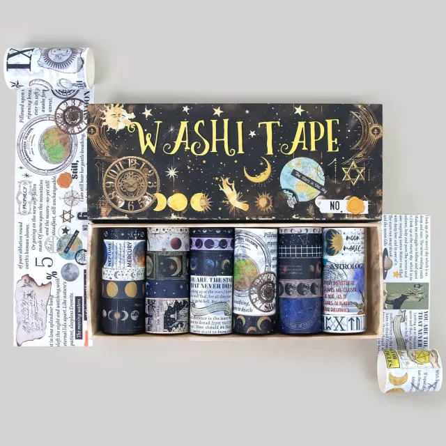 Ieebee Vintage Galaxy Washi Tape Set 25 Rollen Zodiac