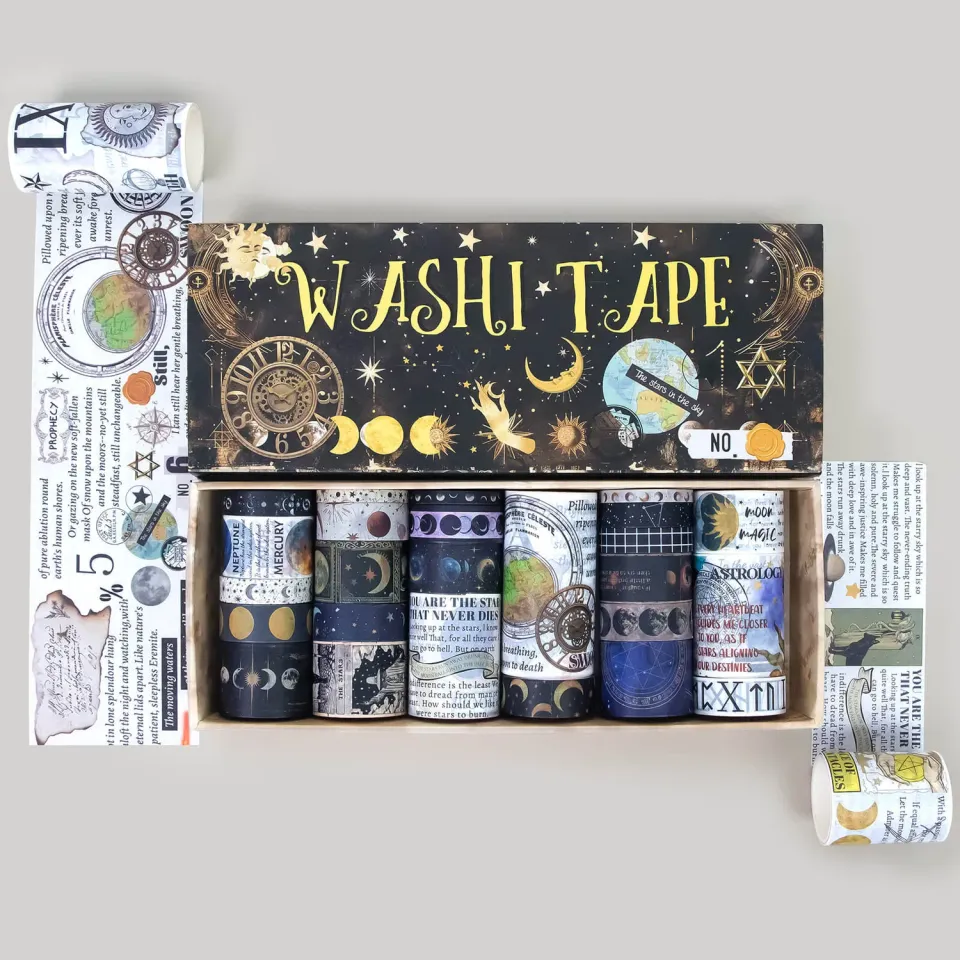 Ieebee Vintage Galaxy Washi Tape Set 25 Rollen Zodiac