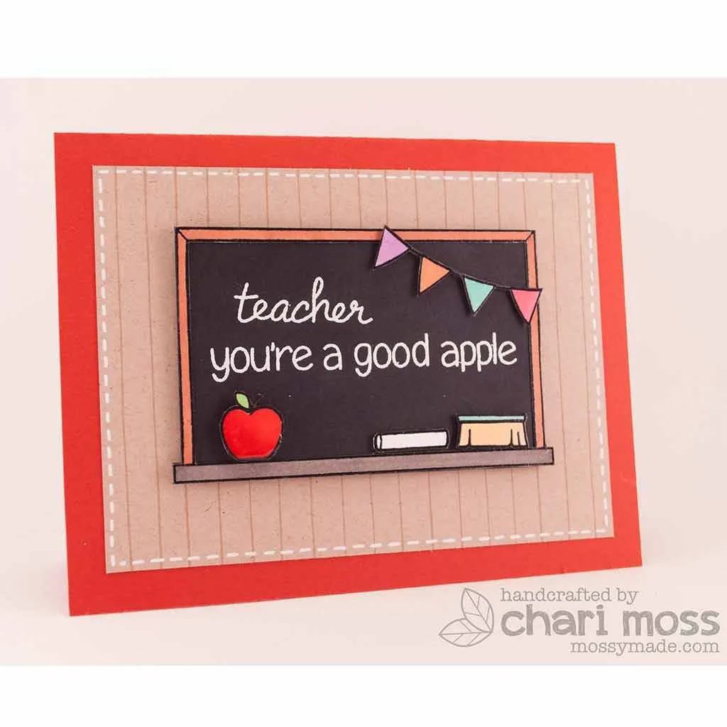 Lawn Fawn A Good Apple LF512 Clear Stamps 13-teilig Tafel