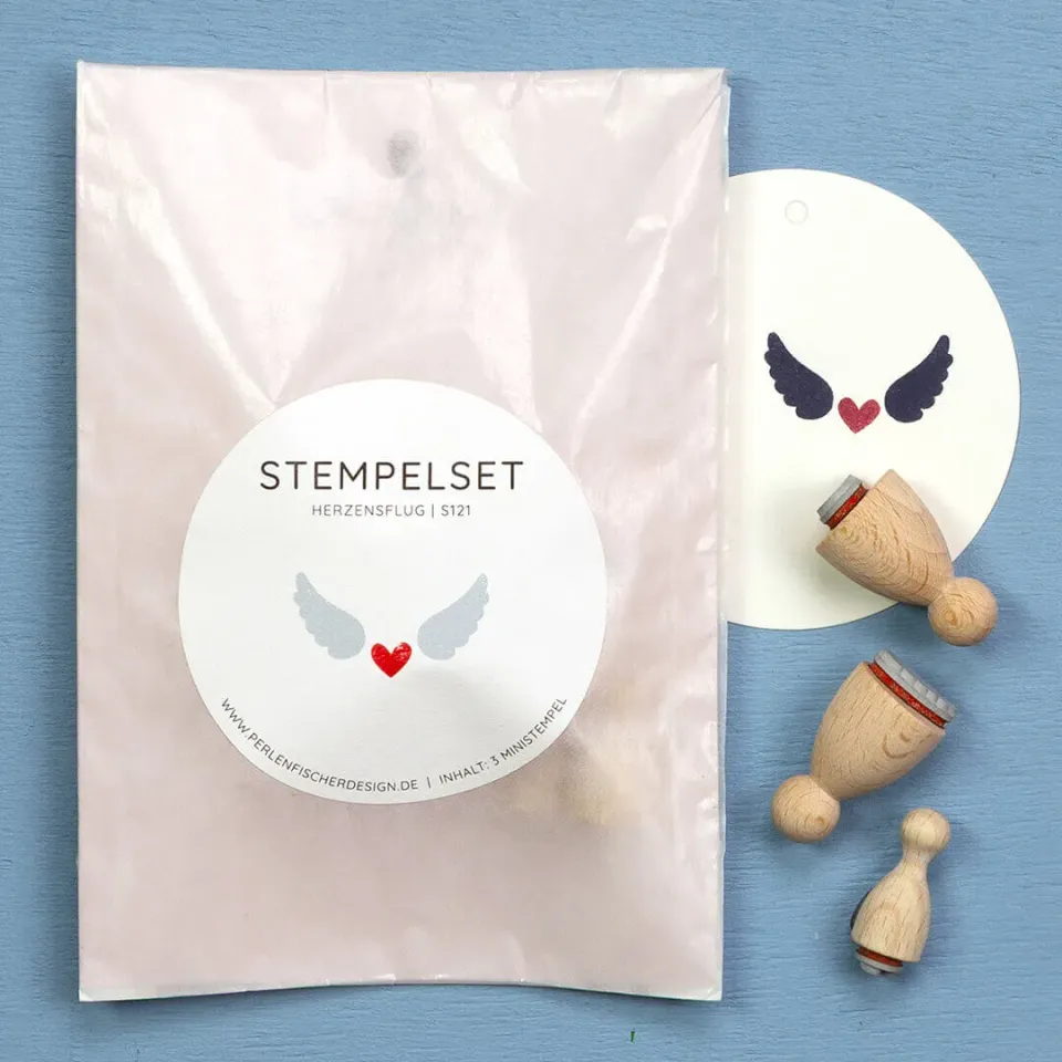 Perlenfischer Herzensflug Stempelset 3-teilig Herz