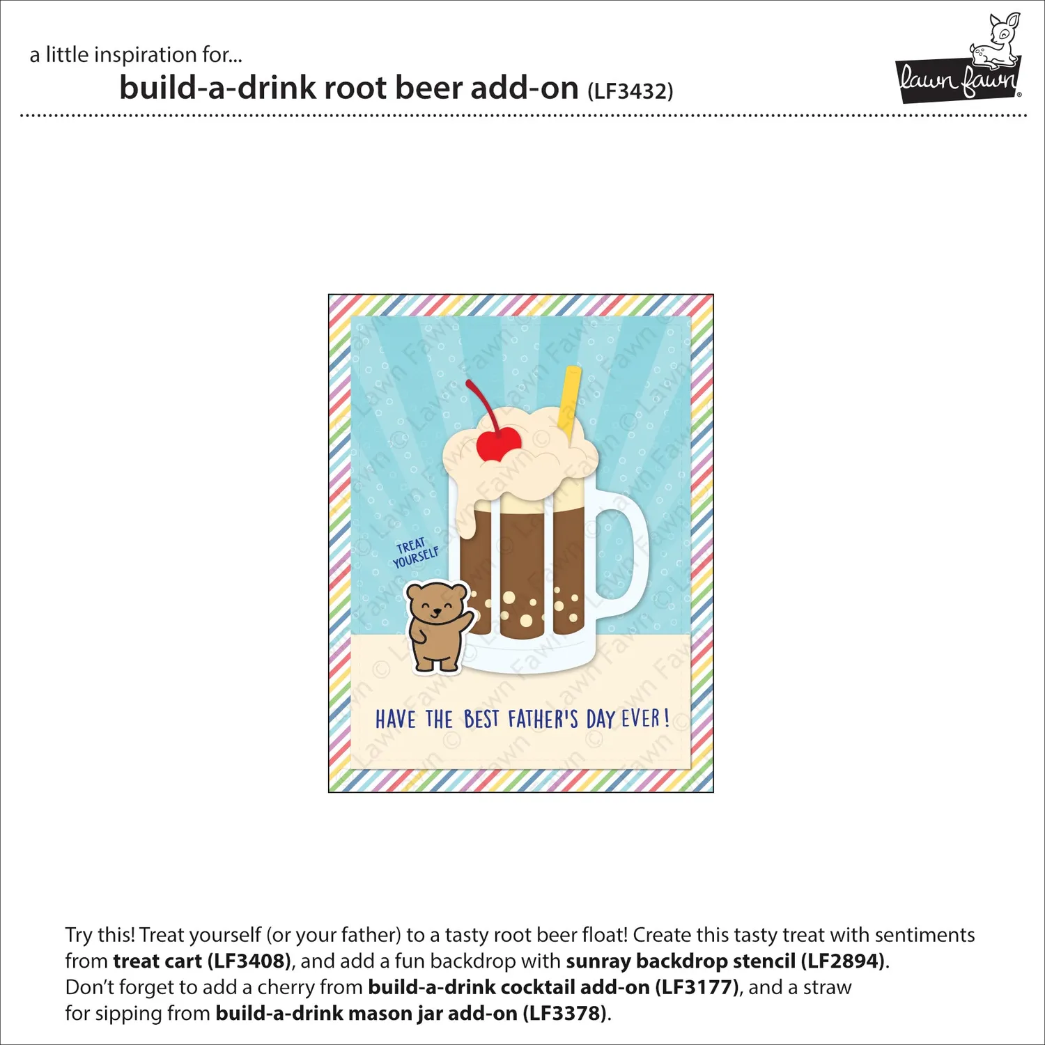 Lawn Fawn Build-A-Drink Root Beer Stanzschablone 6-teilig