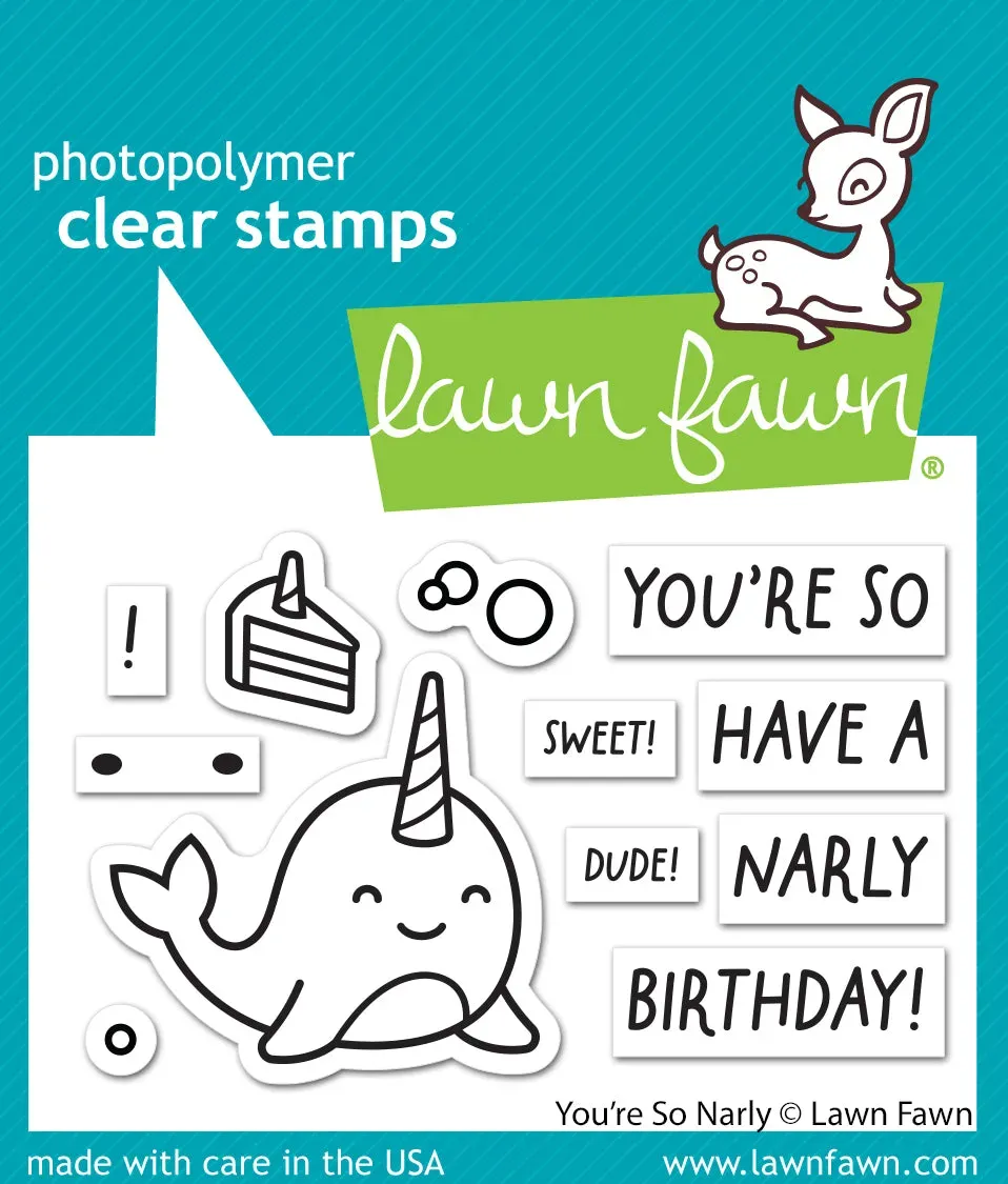 Lawn Fawn You're So Narly Stempelset Narwal LF3297