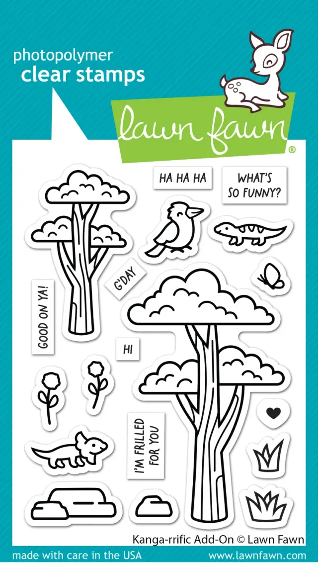 Lawn Fawn Kanga-rrific Add-On Stempelset Australien