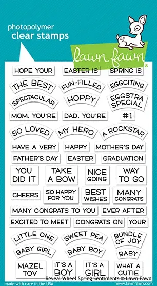 Lawn Fawn Reveal Wheel Spring Sentiments Stempelset LF1900