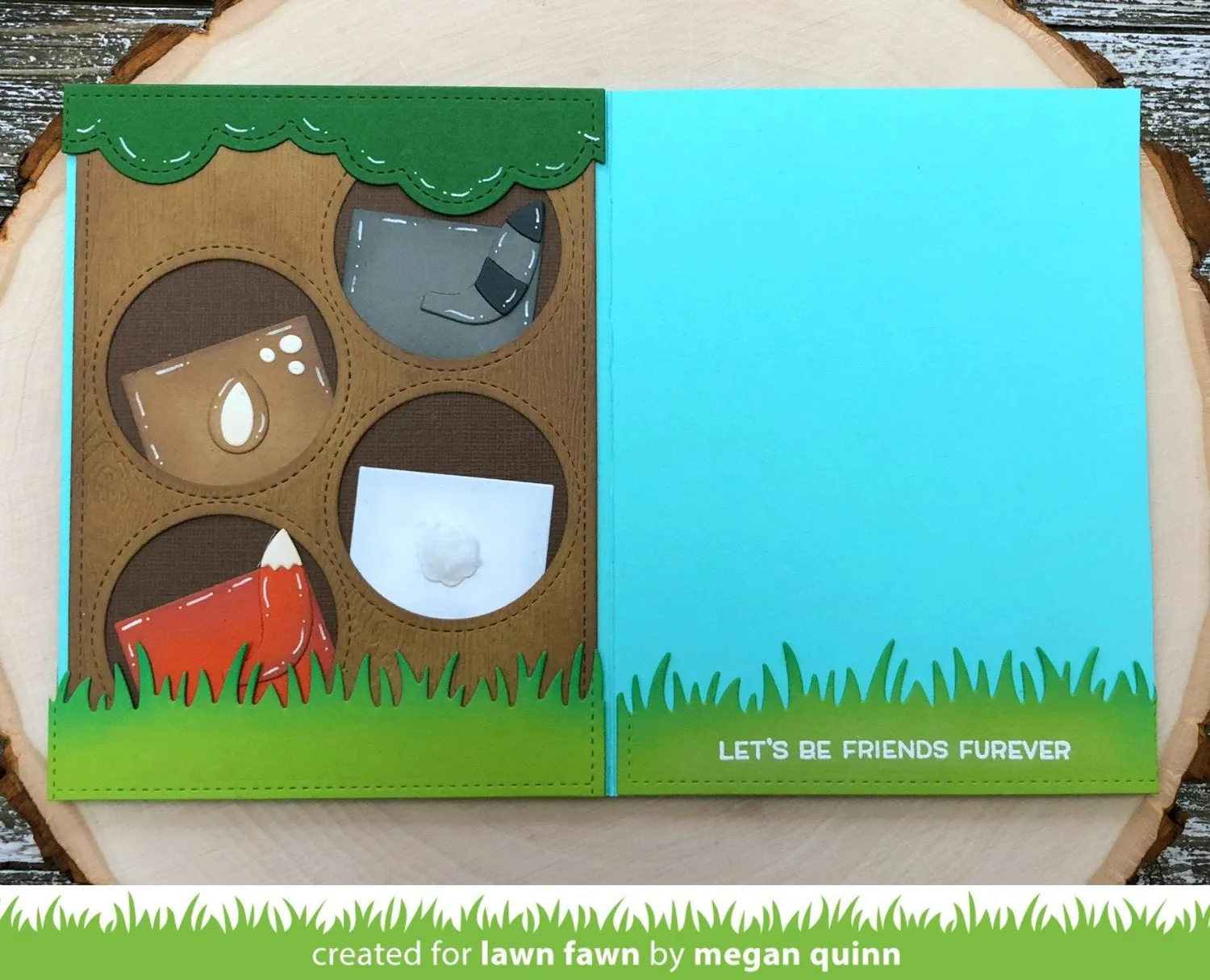 Lawn Fawn Tiny Gift Box Raccoon Fox Stanzformen 2 Motive