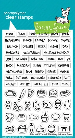Lawn Fawn Plan on It Meal Planning Planerstempel