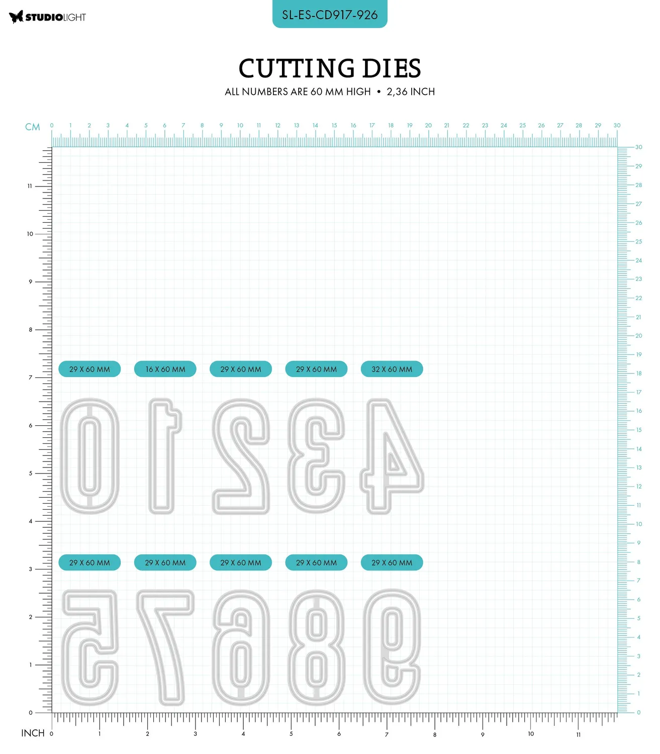 Studio Light Essentials Cutting Die Number 3 Stanze Zahl