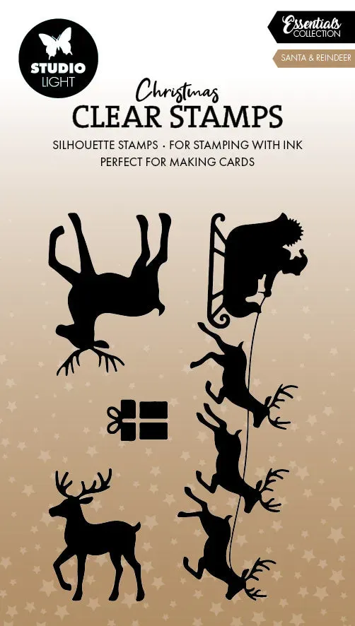 StudioLight Essentials Santa & Rendeer Clear Stempel Weihnachten