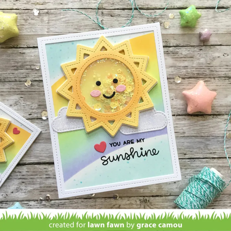 Lawn Fawn Lawn Cuts Stitched Sun Frame Stanzen Sonne