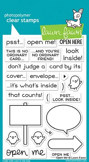 Lawn Fawn Open Me Clear Stamps Stempelset Interaktiv