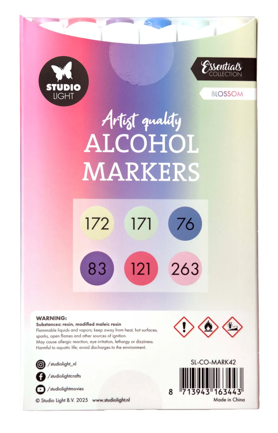 StudioLight Essentials Blossom Alkoholmarker 6er Rosa