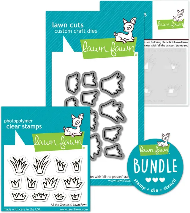 Lawn Fawn All the Grasses Bundle Stempel Stanze Schablone