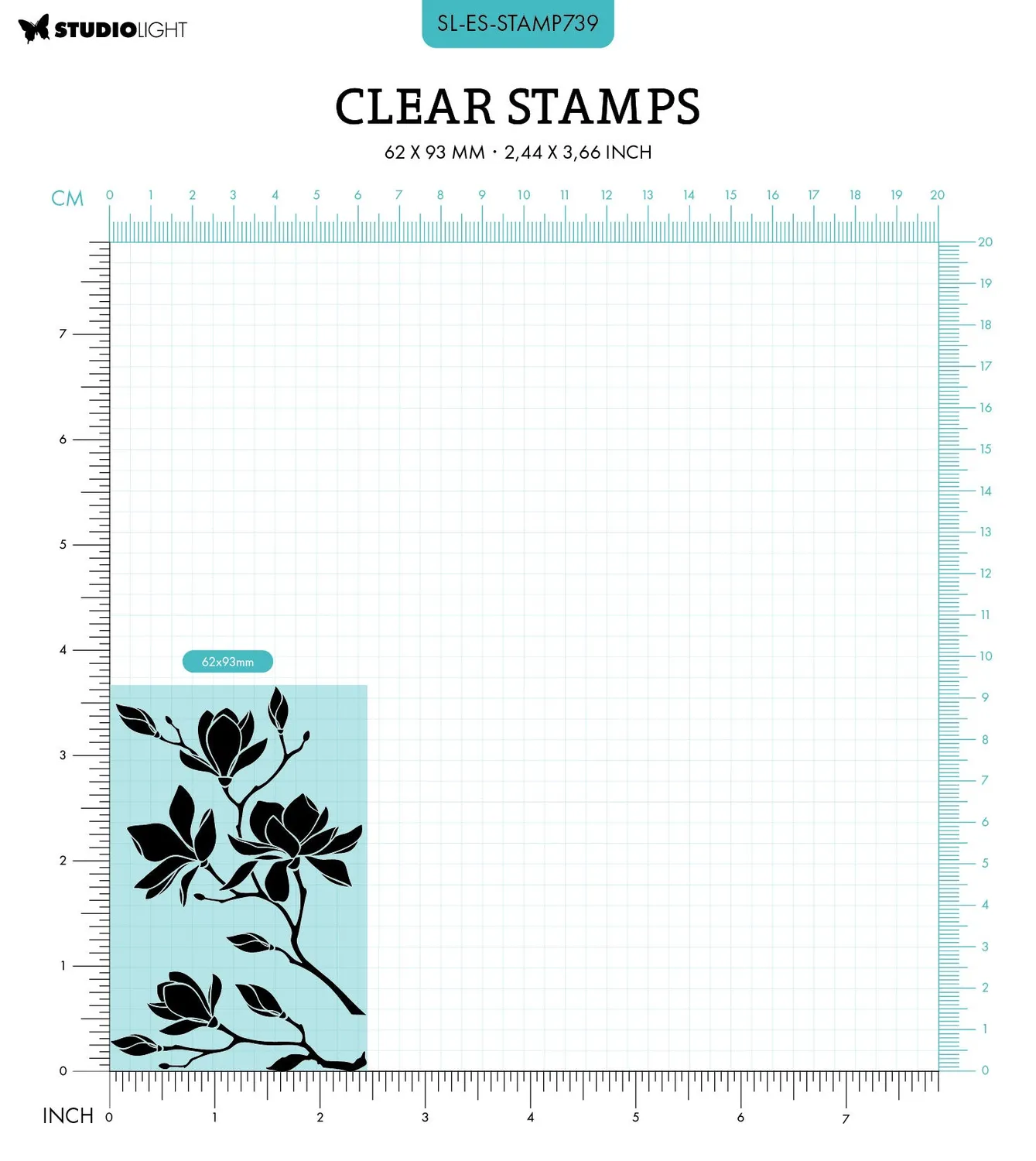 StudioLight Essentials Magnolia Stempel Silikon Blumen