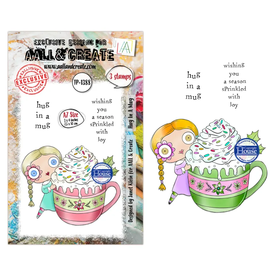 AALL and Create TP-1388 Hug In A Mug Stempelset A7 Weihnachten