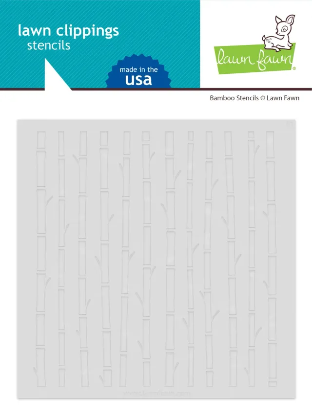 Lawn Fawn LF3621 Bamboo Stencils Schablone 6x6 Zoll