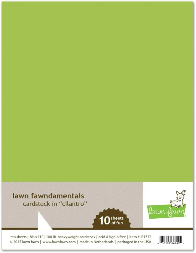 Lawn Fawn Cilantro LF1372 Cardstock 10 Blatt grün 100 lb