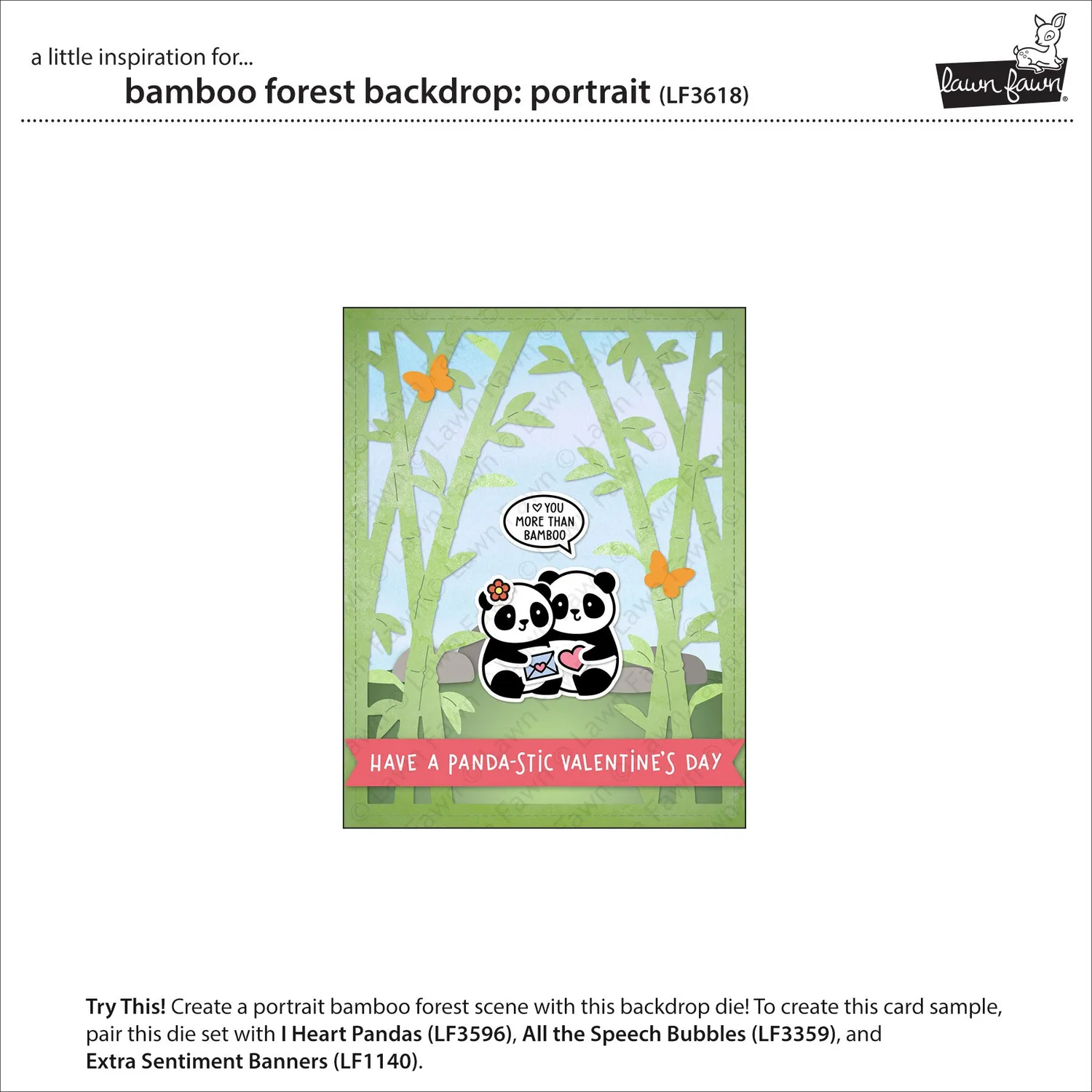 Lawn Fawn Bamboo Forest Backdrop Portrait LF3618 Stanzen