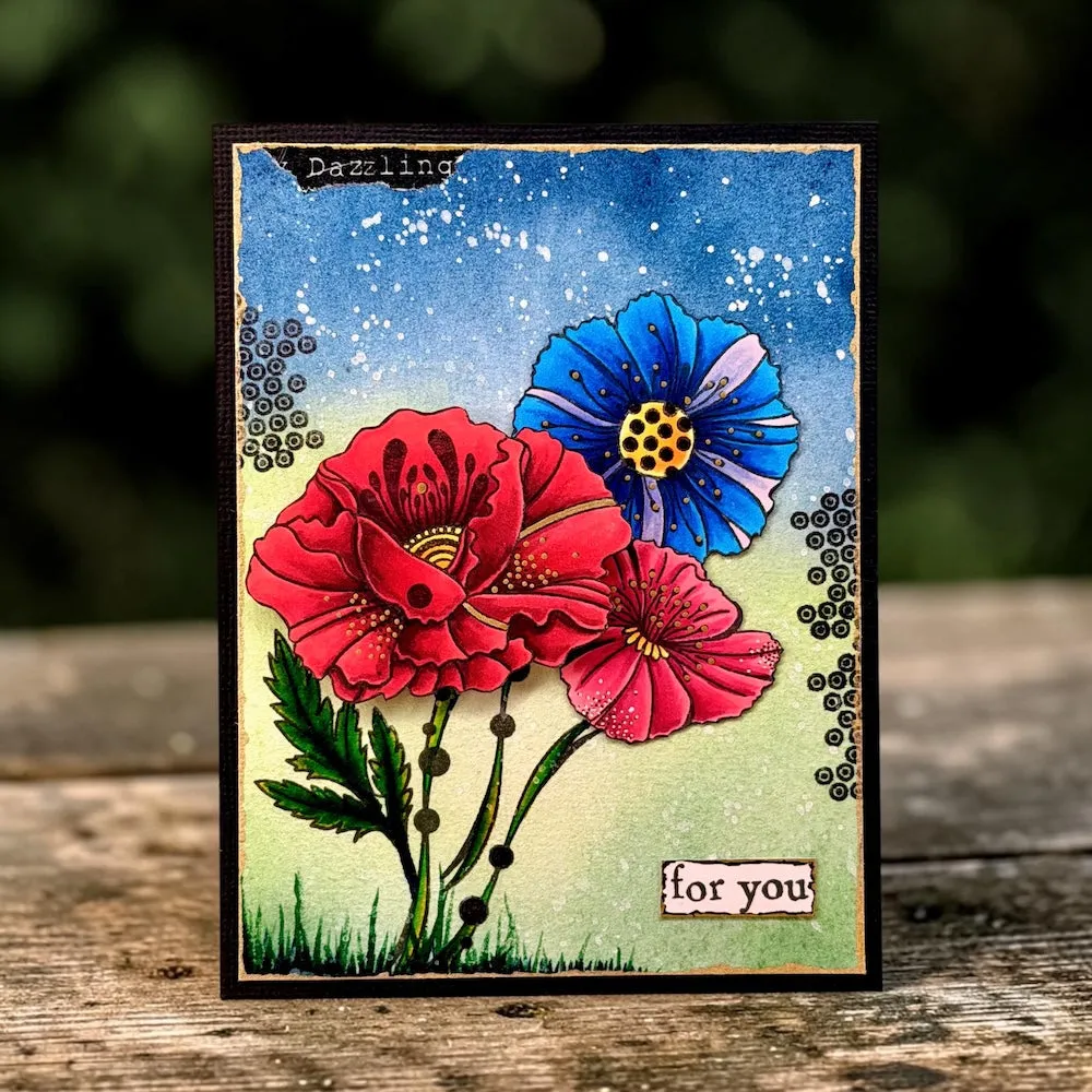 AALL and Create TP-1479 Lovely Coquelicots Stempelset A6 Mohnblumen
