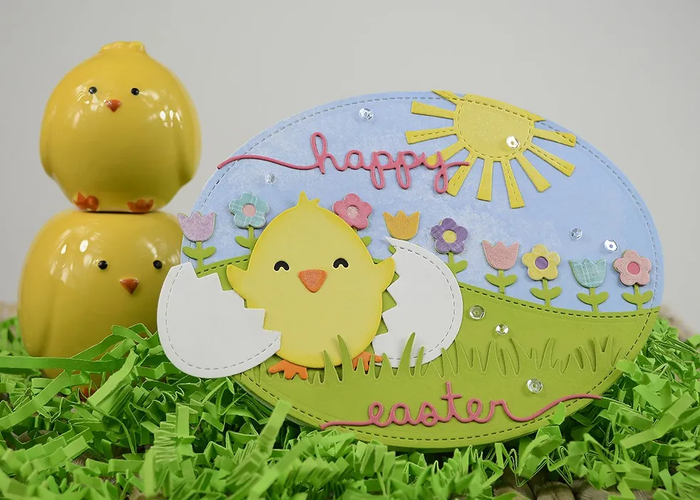 Lawn Fawn Easter Border LF1365 Stanzschablone Schriftzug