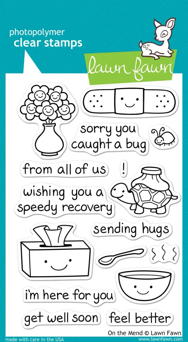 Lawn Fawn On the Mend LF351 Klartextstempel Gute Besserung