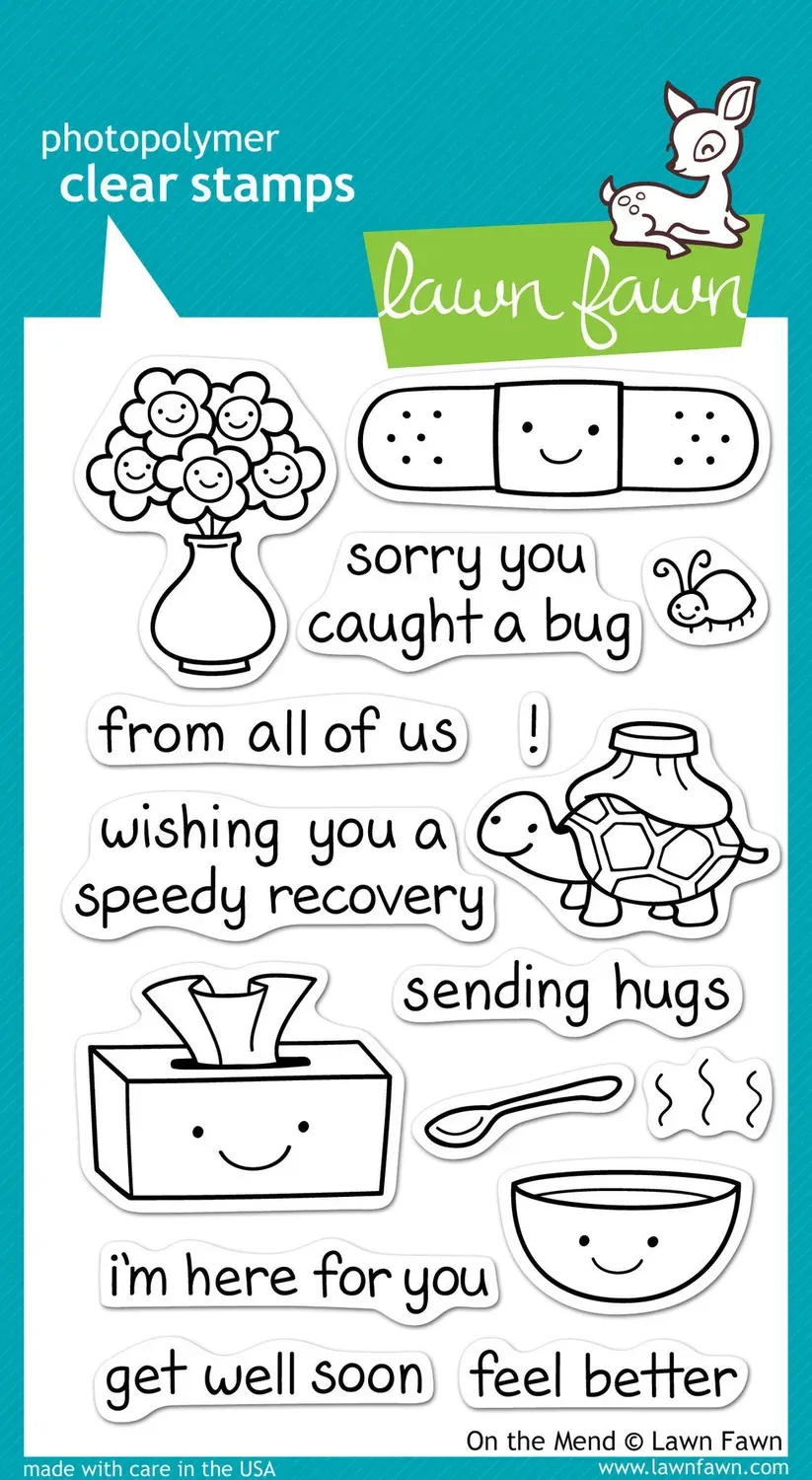 Lawn Fawn On the Mend LF351 Klartextstempel Gute Besserung