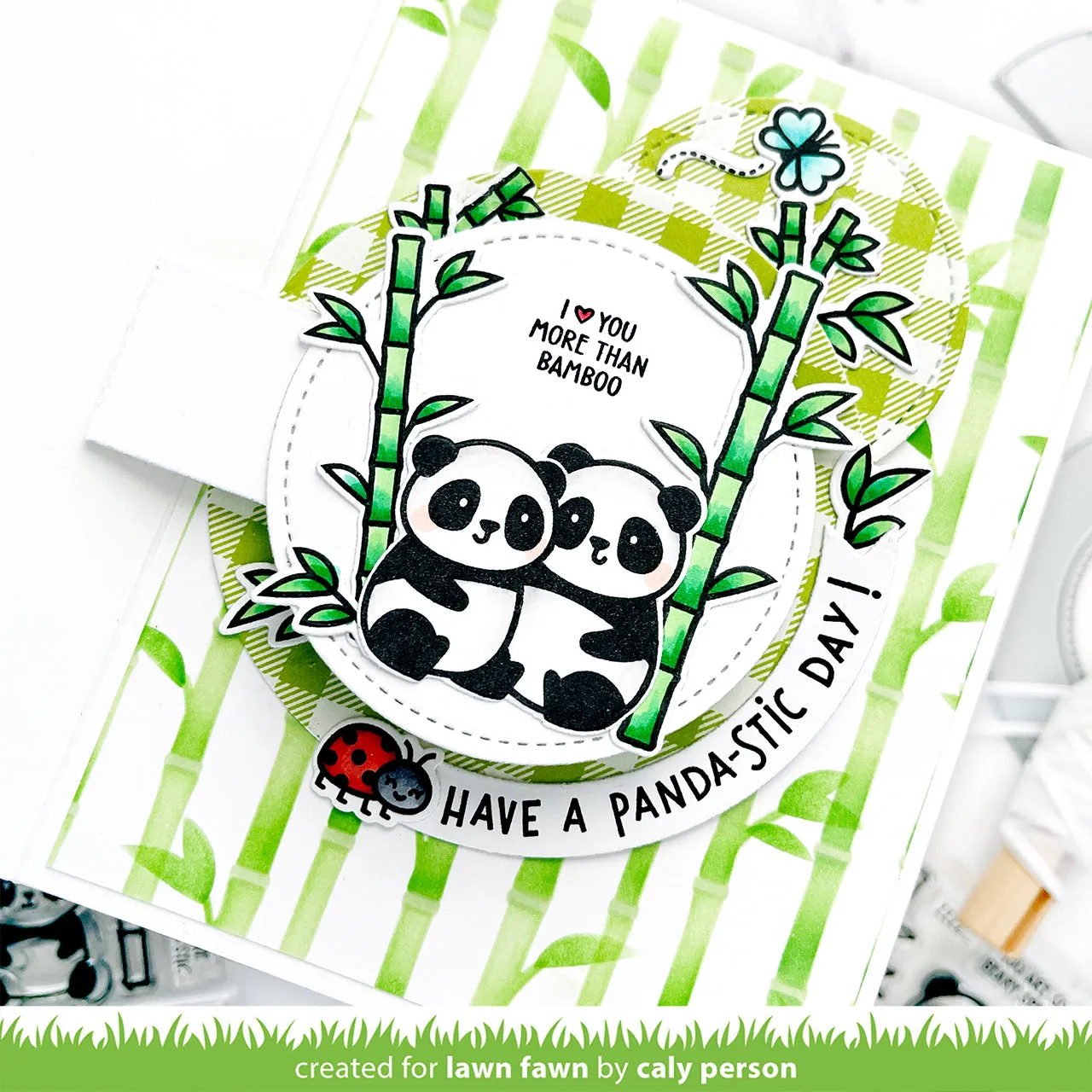 Lawn Fawn LF3621 Bamboo Stencils Schablone 6x6 Zoll