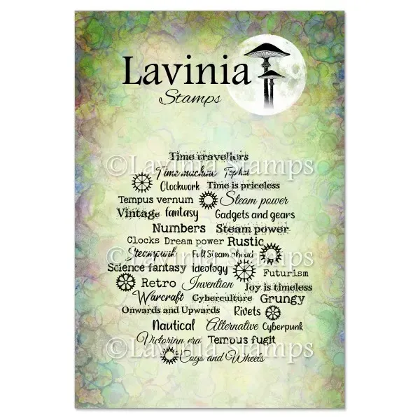 Lavinia Stamps Steampunk Script Stempel Photopolymer