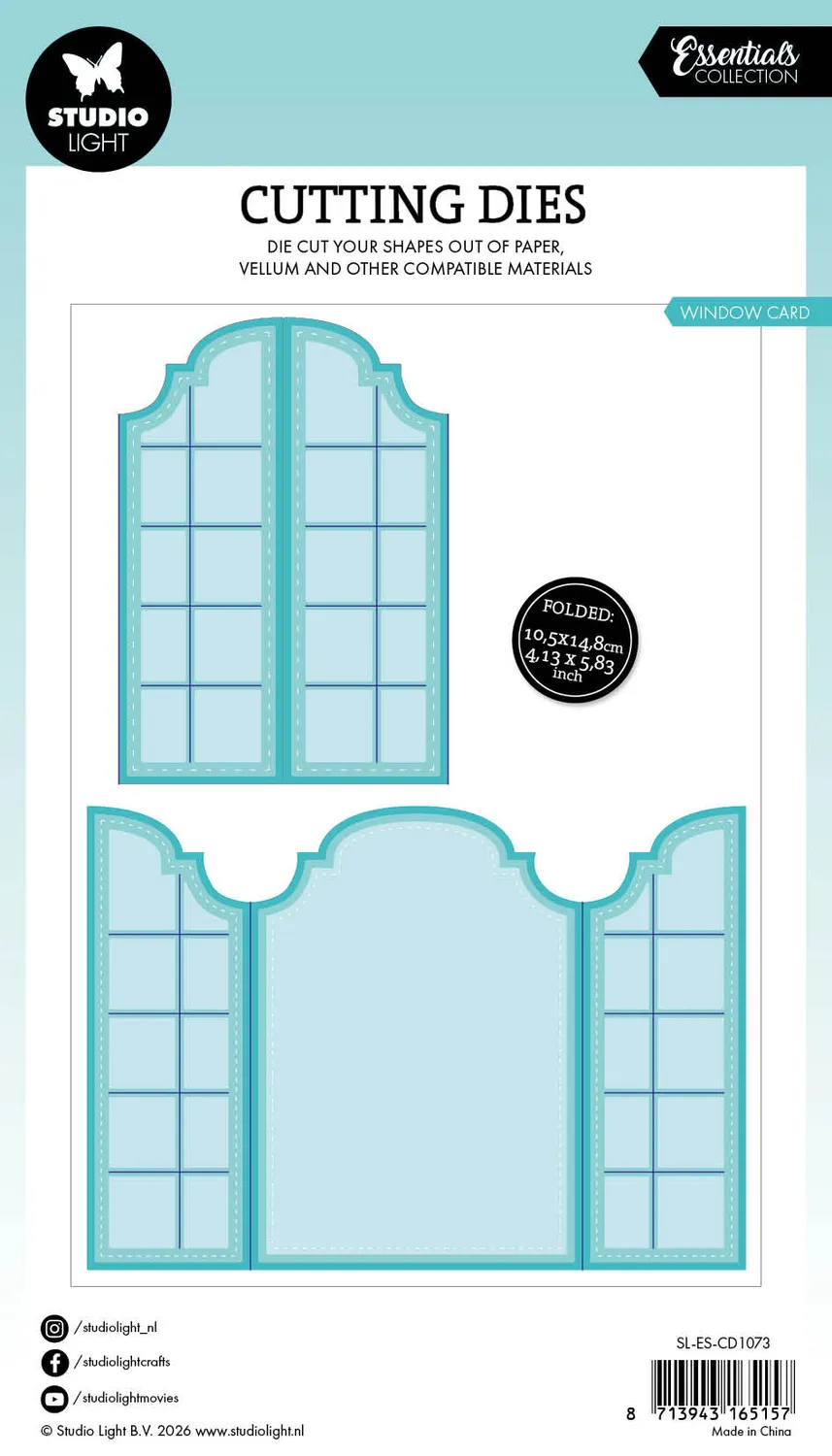 Studio Light Essentials Window folding cardshape Stanzschablone Fenster