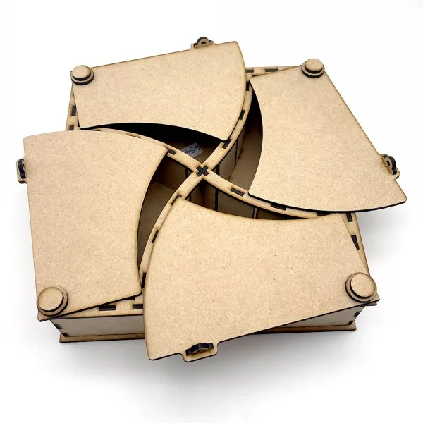 Lavinia-Stamps Swirl Aufbewahrungsbox MDF 4 Deckel