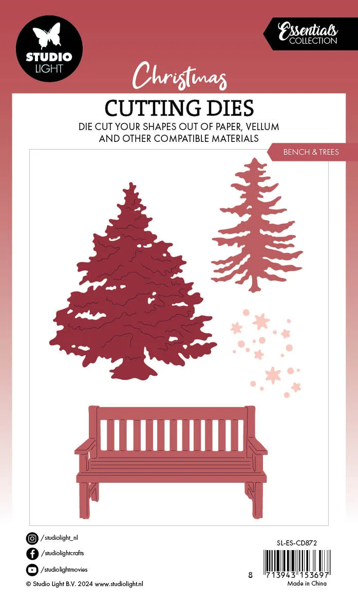 StudioLight Essentials Bench & Trees Stanzschablone 96x136 mm