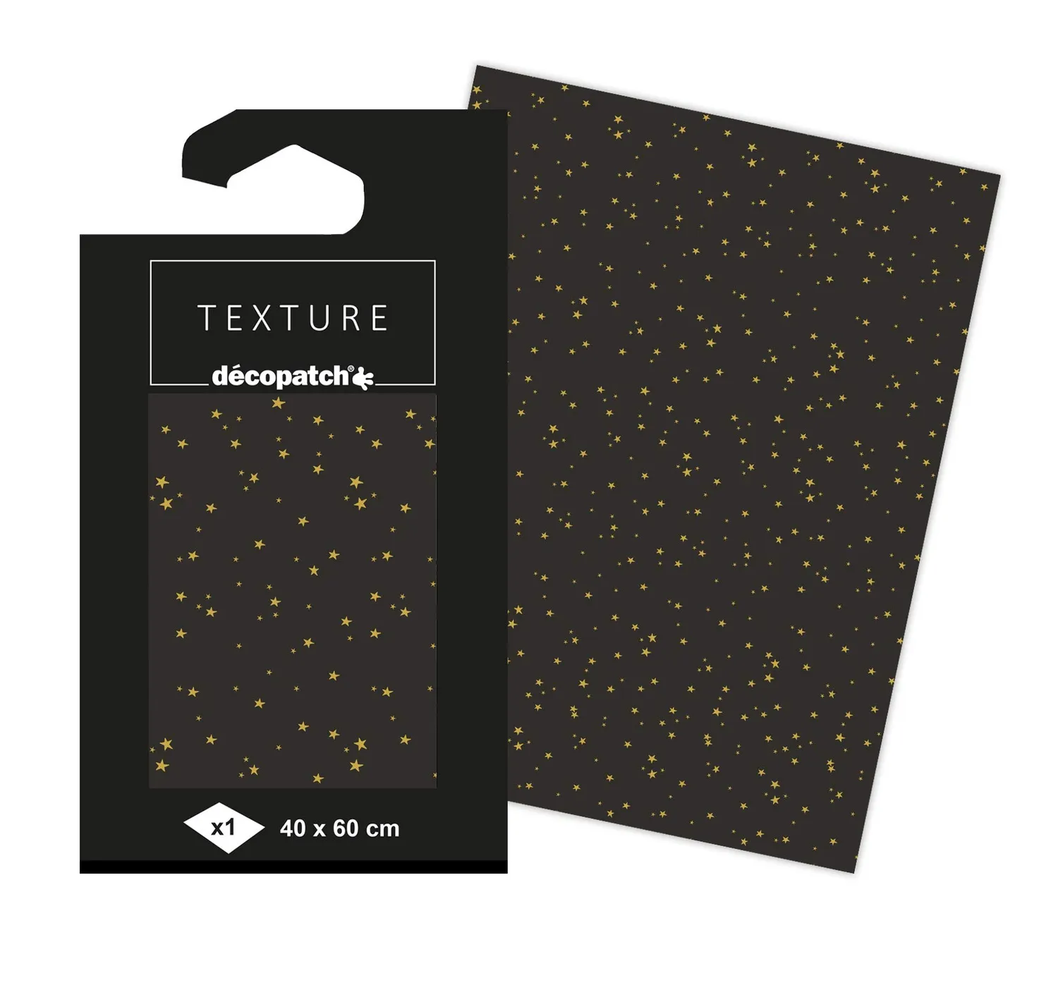décopatch TD778C Papier Sternen Gold 1 Bogen 40x60 Metallic
