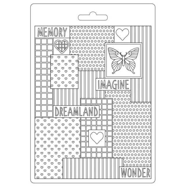 Stamperia DayDream Patchwork Soft Mould Silikonform A5