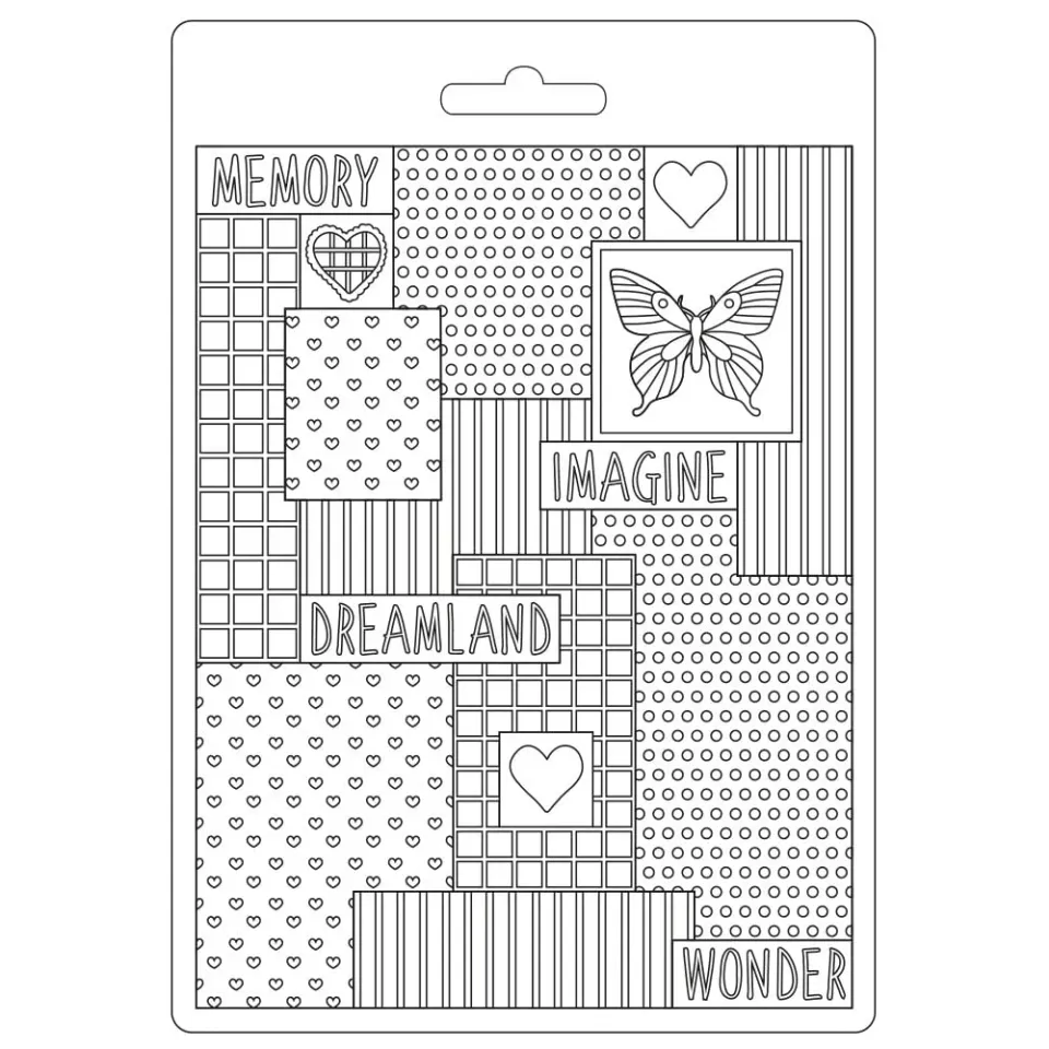 Stamperia DayDream Patchwork Soft Mould Silikonform A5