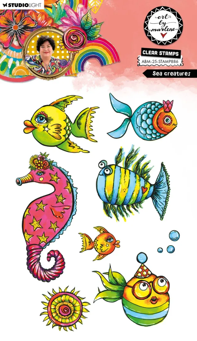 Art by Marlene 2025 Sea Creatures Clear Stamp Meerestiere