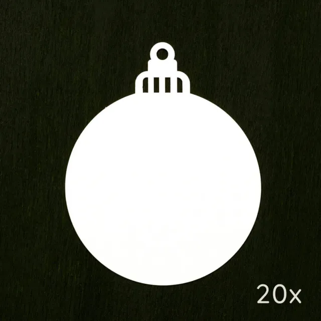 Perlenfischer Christmas Bauble Small Papertags 20 Stück