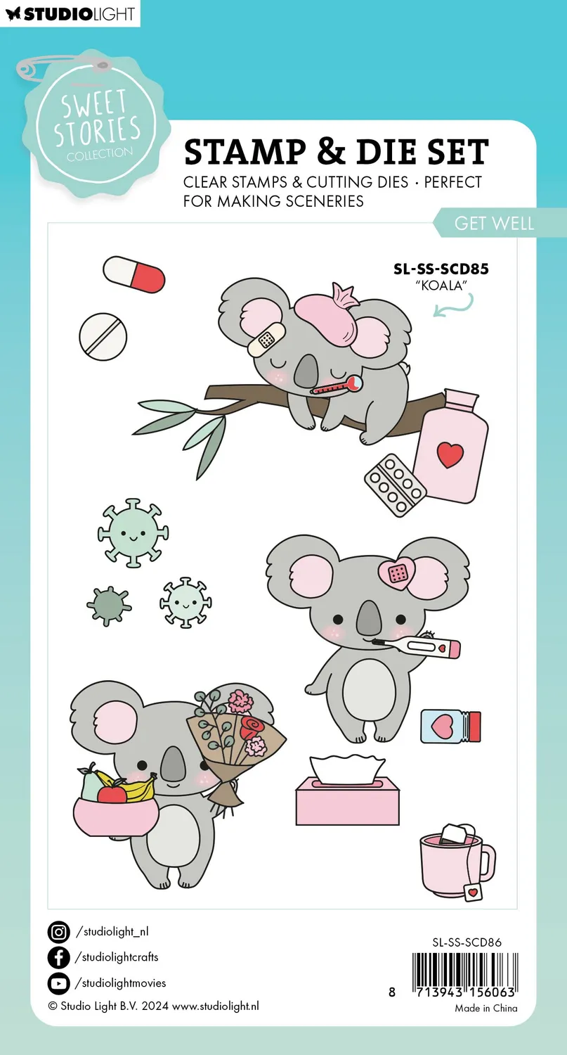 StudioLight Sweet Stories Get Well Stempel & Stanze Set