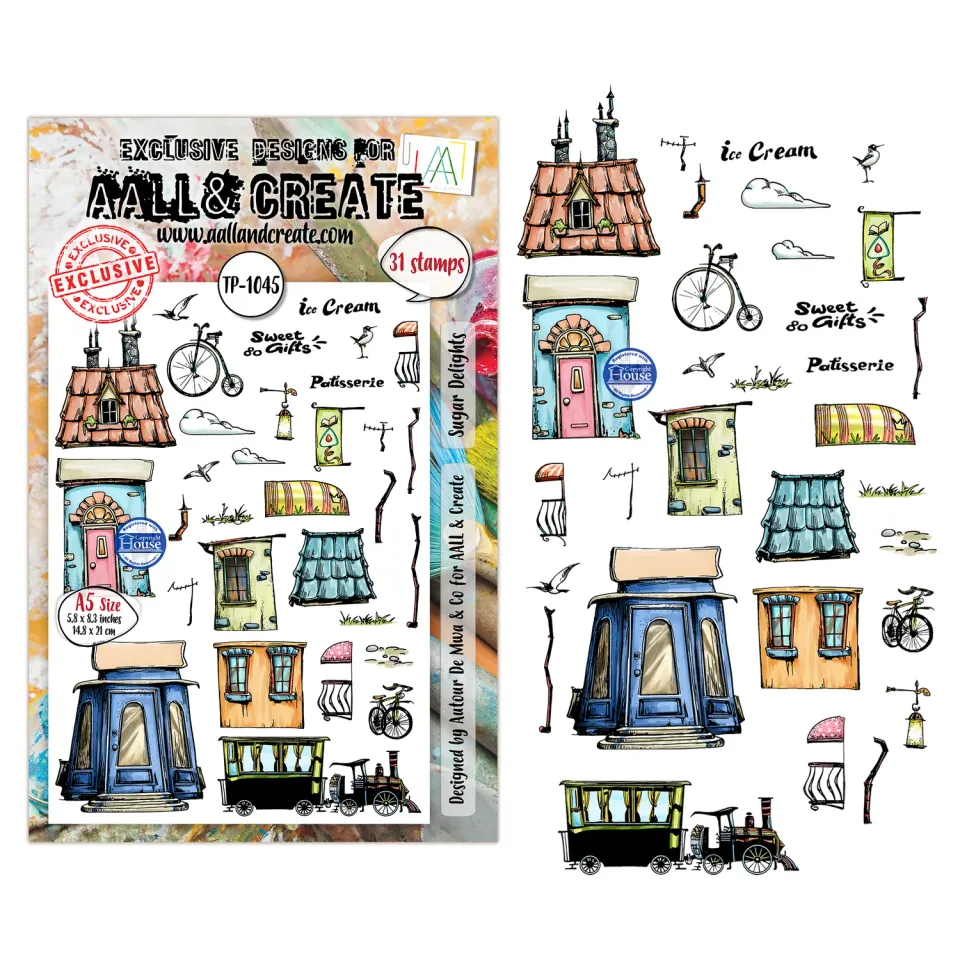 AALL and Create TP-1045 Sugar Delights Stempelset A5 31-teilig