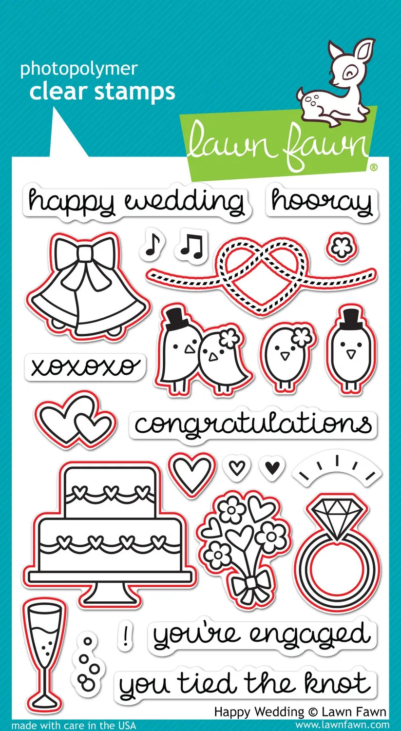 Lawn Fawn Happy Wedding Lawn Cuts Stanzen Hochzeit