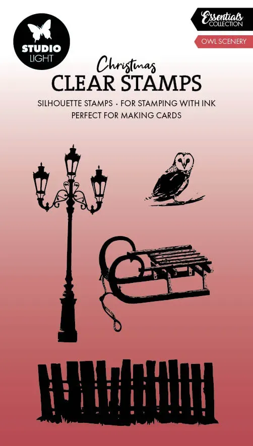 Studio Light Essentials Clear Stamp Owl Scenery Eule 63x95 mm