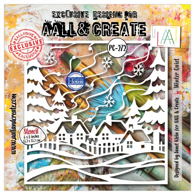 AALL and Create PC-272 Winter Quiet Schablone 15x15 cm