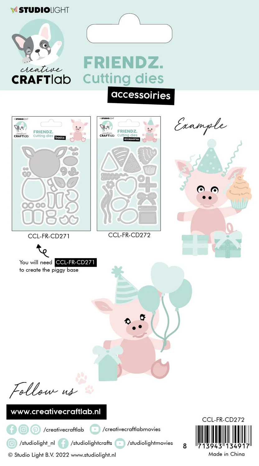 Creative Craftlab Friendz Frenkie Accessories Stanzschablone Set