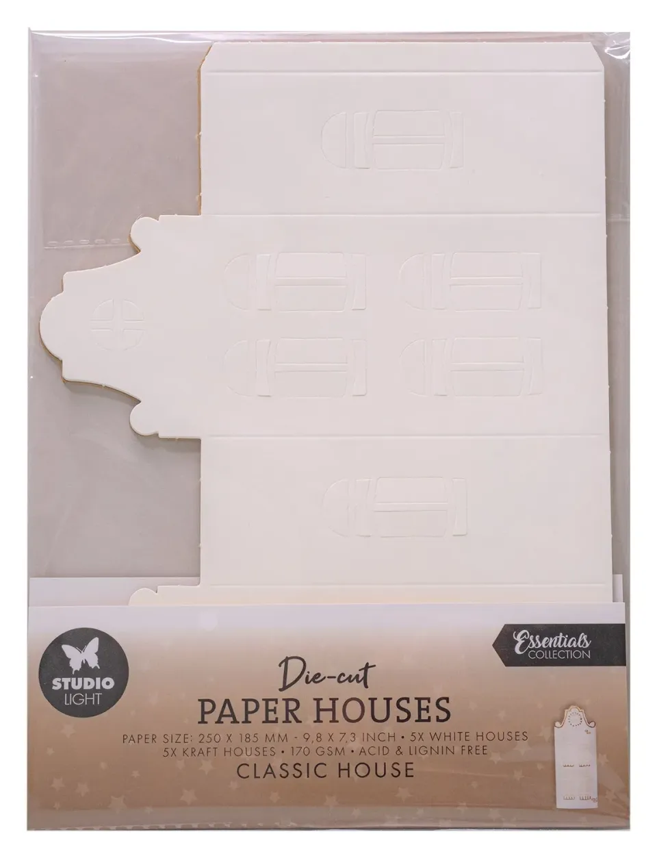 StudioLight Essentials Classic House Die-Cut Block 10 Blatt