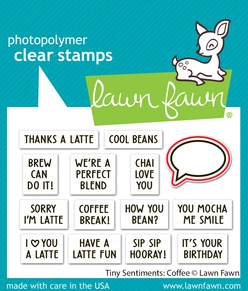Lawn Fawn Tiny Sentiments Coffee Mini-Stanze